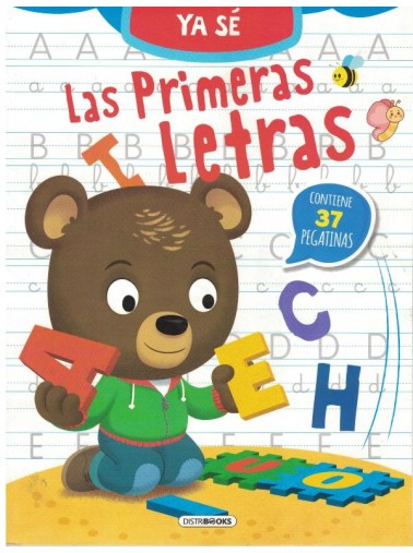 YA SÉ LAS PRIMERAS LETRAS. CONTIENE 37 PEGATINAS