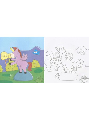 COPIA Y COLOREA UNICORNIOS 1
